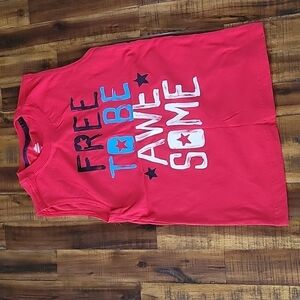 Patriotic Red Muscle Shirt